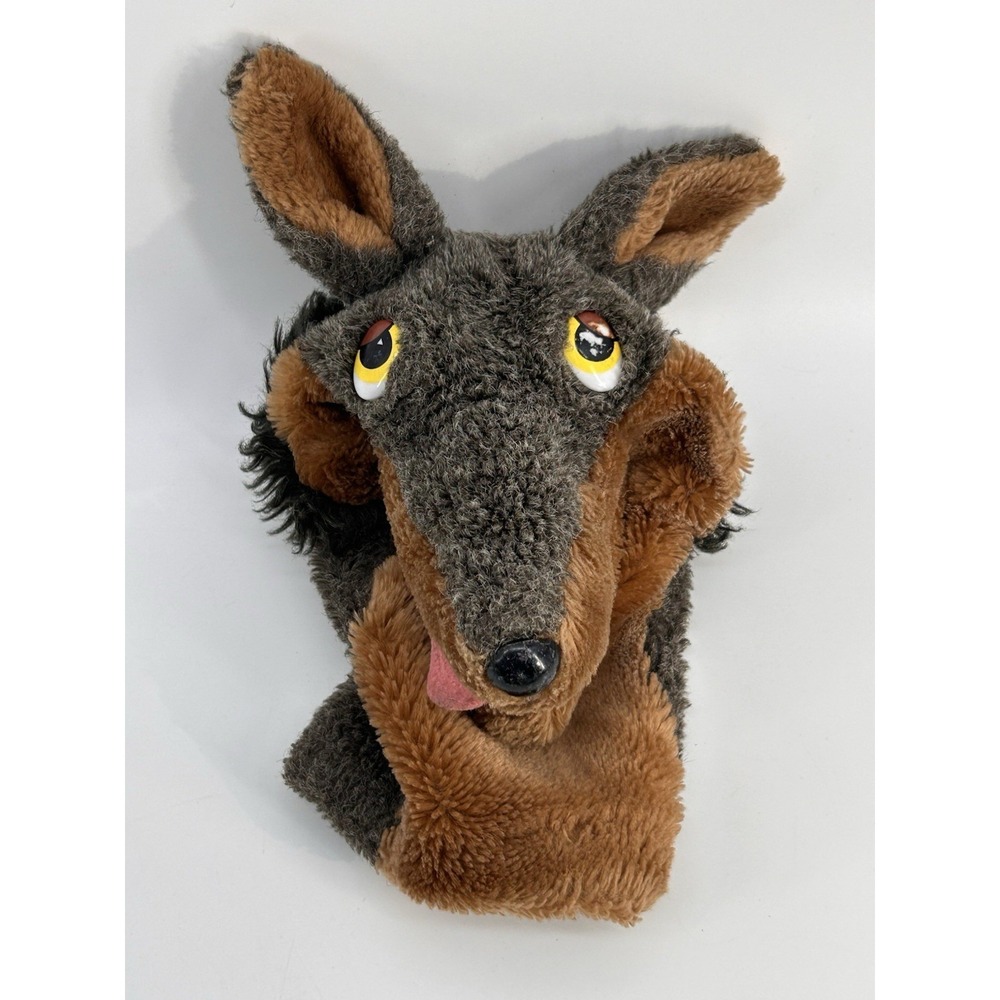 Dakin Vtg 1983 Hand Puppet Big Bad Wolf Dog German Shepherd Play Pretend Theater